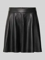 Spódnice - Spódnica mini o rozkloszowanym kroju z imitacji skóry model ‘LUNA’ - miniaturka - grafika 1