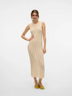 Vero Moda Sukienka w kolorze beżowym - Sukienki - miniaturka - grafika 1