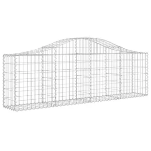 VIDAXL Kosze gabionowe, 7 szt, 200x30x60/80 cm, galwanizowane żelazo - Ogrodzenia - miniaturka - grafika 4