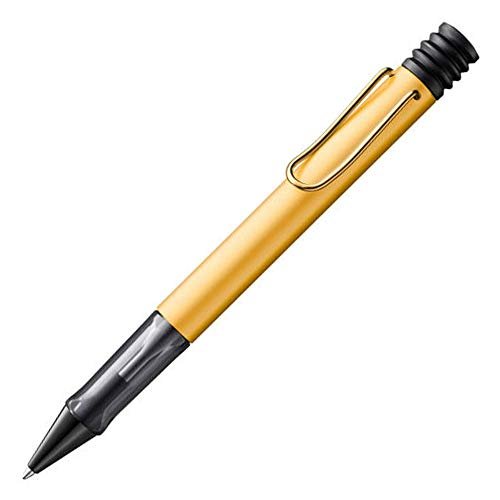 LAMY AL-star długopis 299 – aluminiowy długopis w kolorze złotym/czarnym z ergonomicznym korpusem i przezroczystą sekcją– z wkładem o dużej pojemności – linia pisania M