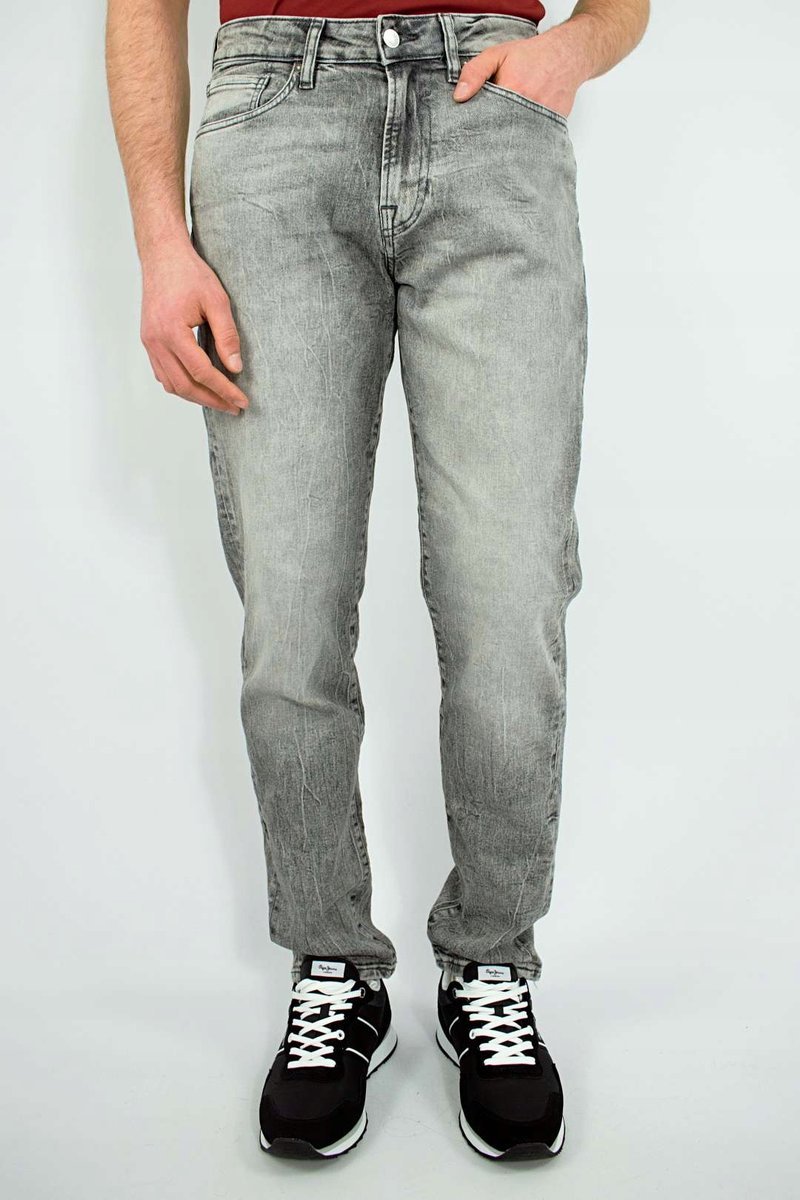 JEANSY MĘSKIE GUESS M1RA37 D4BA1 SZARE - Pants: 38/30