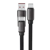 Kable USB - Kabel przewód USB-C - USB-A / USB-C 480Mb/s 3A 0.2m - czarny ACEFAST - miniaturka - grafika 1
