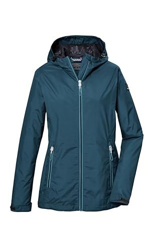 killtec Damska kurtka funkcyjna/kurtka przeciwdeszczowa z kapturem KOS 108 WMN JCKT, deep water, 44, 42954-000