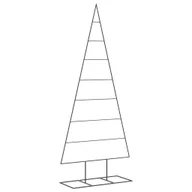 Choinki - vidaXL Metalowa choinka świąteczna, do dekoracji, czarna, 180 cm - miniaturka - grafika 1