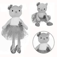 Maskotki i pluszaki - MASKOTKA PLUSZOWA KOTEK KICIA BALETNICA SZARA 40CM - miniaturka - grafika 1