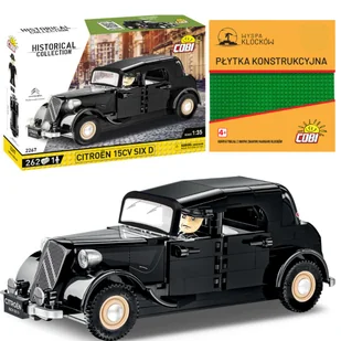 Cobi 2267 Citroen 15CV Six D HC WWII 262 KL. + PŁYTKA - Klocki - miniaturka - grafika 1
