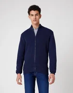 Swetry męskie - Męski Sweter Wrangler Full Zip Knit Navy W8B5Qo114-Xl - miniaturka - grafika 1