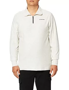 G-STAR RAW Koszulka męska Lightweight Astro Half Zip Sweater, Wielokolorowy (Whitebait Htr D20383-c887-6030), S - Koszulki męskie - miniaturka - grafika 1