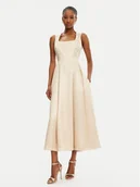 Sukienki - Rinascimento Sukienka koktajlowa CFC0122458003 Beżowy Regular Fit - miniaturka - grafika 1