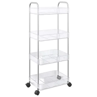 vidaXL Wózek do przechowywania, 4-poziomowa, 37x28x95 cm - Wózki magazynowe - miniaturka - grafika 1