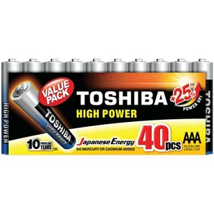 Toshiba Baterie AAA LR3 High Power 40 szt.) - Baterie i akcesoria - miniaturka - grafika 1