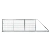 Ogrodzenia - Naterial Brama przesuwna Modus 4x1.5 m prawa srebrna - miniaturka - grafika 1