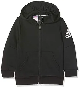 Adidas YB MH BOS FZ FL bluza chłopięca, czarno-biała, 11-12Y - Bluzy dla chłopców - miniaturka - grafika 1