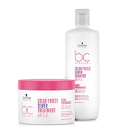 Zestawy kosmetyków damskich - Schwarzkopf BC Color Freeze Silver, zestaw XL ochładzający odcień blond, 1000ml + 500ml - miniaturka - grafika 1