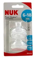 Smoczki do butelek - Smoczki do butelek Nuk Silicone Nipple Size 2 Hole S 2 szt - miniaturka - grafika 1