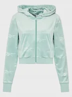 Bluzy damskie - REEBOK - BLUZA DAMSKA Z KAPTUREM - CL ENERGY Q4 VELOUR FZ HH9803 miętowy - miniaturka - grafika 1