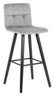 Taborety i hokery - ExitoDesign Hoker, krzesło barowe Vera 2 velvet szary QS-DEX6080MQ254 - miniaturka - grafika 1