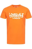 Koszulki męskie - Lonsdale T-shirt męski o regularnym kroju TOSCAIG, pomarańczowy/biały, 3XL 117389 - miniaturka - grafika 1
