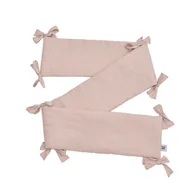 Ochraniacze do łóżeczka - Ochraniacz do łóżeczka lniany dusty pink - miniaturka - grafika 1