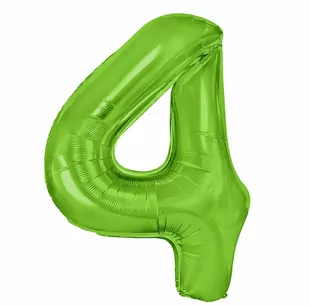 Balon foliowy zielona cyfra 4 - 100 cm - 1 szt. - Balony i akcesoria - miniaturka - grafika 1