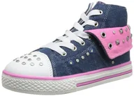 Buty dla dziewczynek - Primigi Basket Light G2, modne trampki dziewczęce, niebieski fuksja odlaskowy, 25 EU - miniaturka - grafika 1