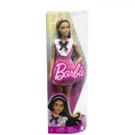 Lalki dla dziewczynek - Barbie Fashionistas lalka w różowej kraciastej sukience Mattel - miniaturka - grafika 1