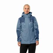 Kurtki damskie - Damska kurtka przeciwdeszczowa Jack Wolfskin JASPER 2L JKT W elemental blue - XS - miniaturka - grafika 1