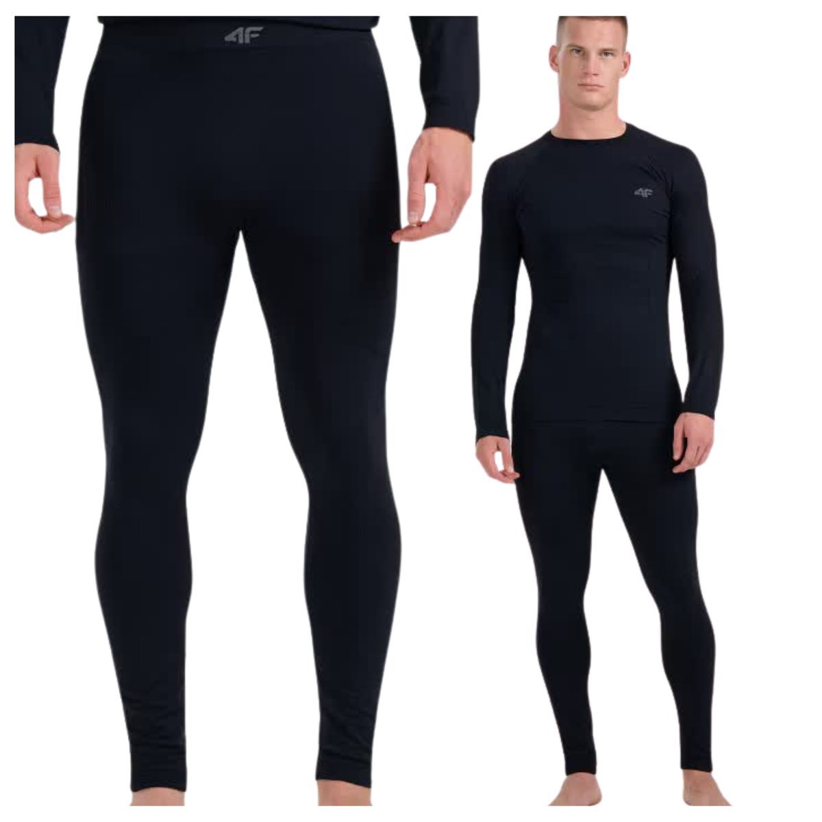 Bielizna termoaktywna bezszwowa (dół) męska 4F 4FWAW25USEAM234-20S Czarny XXL/3XL