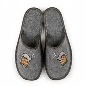 Kapcie męskie - NOWO, Kapcie męskie, filc haft, rozmiar 44 - miniaturka - grafika 1