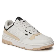 Półbuty męskie - Sneakersy Tommy Hilfiger Th Basket Street Lth FM0FM04874 Misty Coast PQT - miniaturka - grafika 1