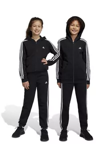 Spodnie i spodenki dla dziewczynek - adidas spodnie dresowe dziecięce kolor czarny z aplikacją - grafika 1