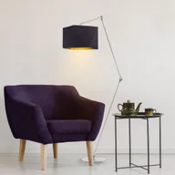 Lampy stojące - Czarna lampa podłogowa LED do czytania OSAKA GOLD - miniaturka - grafika 1