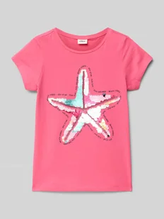 T-shirt z o kroju regular fit z interaktywnym wzorem - Koszulki dla dziewczynek - miniaturka - grafika 1