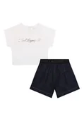Bluzki dla dziewczynek - Completo Bambina Karl Lagerfeld Shorts e t-shirt di jeans - KARL LAGERFELD - miniaturka - grafika 1