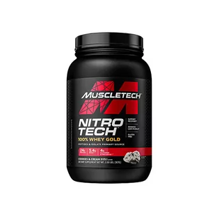 MUSCLE TECH Nitro Tech 100% Whey Gold - 907g - Cookies Cream - Odżywki białkowe - Odżywki białkowe - miniaturka - grafika 1