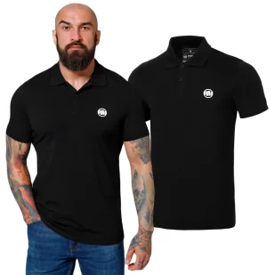 Koszulka Polo PITBULL Jersey Slim Fit Spandex 210 Small Logo '25 - Czarna  M - Odzież taktyczna i umundurowanie - miniaturka - grafika 1