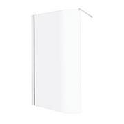 Kabiny prysznicowe - Novoterm Kerra Walk-In Zeta 140x80-100 profil chrom szkło transparentne - miniaturka - grafika 1