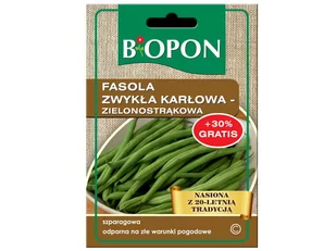 BIOPON Nasiona fasola zwykła karłowa zielonostrąkowa Fasola Jagusia 25g - Nasiona i cebule - miniaturka - grafika 1