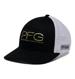 Columbia Unisex Pfg Haki siatkowe Czapka z daszkiem PFG Mesh Haki Czapka z daszkiem Czarny/złoty XL - Czapki damskie - miniaturka - grafika 1