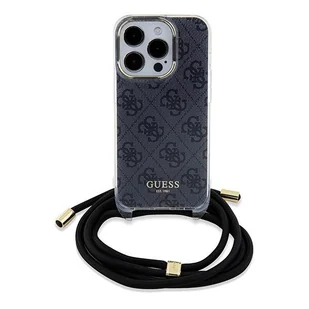 Etui Guess GUHCP15XHC4SEK Apple iPhone 15 Pro Max hardcase Crossbody Cord 4G Print czarny/black - Etui i futerały do telefonów - miniaturka - grafika 3