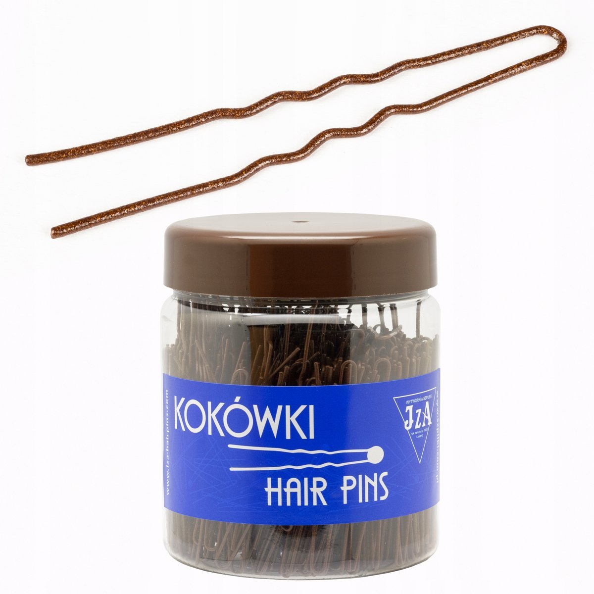 Kokówki / szpilki karbowane fryzjerskie 7.5 cm BRĄZ MAT 500gr