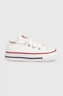 Buty dla dziewczynek - Converse tenisówki dziecięce CONVERSE SHOES 7J256 kolor biały - miniaturka - grafika 1