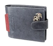 Portfele - Portfel Męski Skórzany PIERRE CARDIN Skóra Licowa Duży Poziomy Z Zapinką Dwa Skrzydełka 324A VO02 - miniaturka - grafika 1