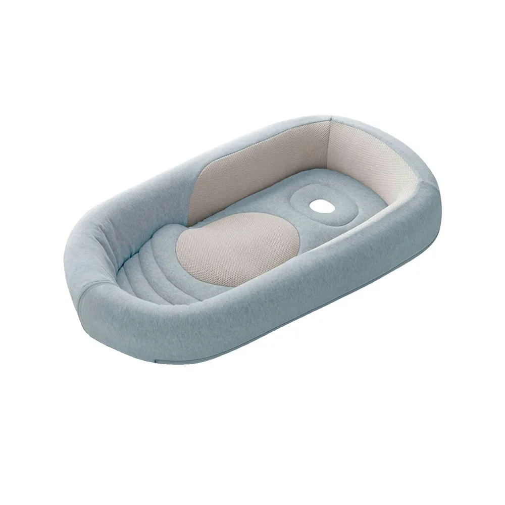Gniazdo dla niemowląt Inglesina Welcome Pod ergonomiczne beżowe z materiału bambusowego i bawełnianego