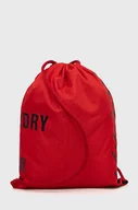 Plecaki - Superdry plecak kolor czerwony z nadrukiem - miniaturka - grafika 1