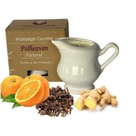 Świece - Polheaven, Świeca do masażu "Pomarańcza & Goździk & Imbir", 120ml - miniaturka - grafika 1