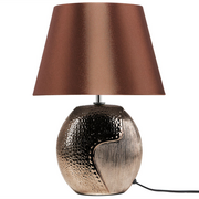 Lampy stojące - Beliani Lampa stołowa Lampka nocna ceramiczna brązowa ARGUN 78630 - miniaturka - grafika 1