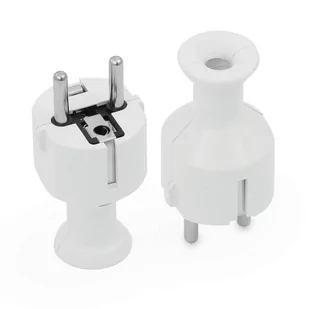 PS Wtyczka rozbieralna, prosta Uni-SCHUKO, 2p+Z Schuko, 16 A, 250 V, WT-40, biały. (1LM) - Wtyczki i adaptery - miniaturka - grafika 1