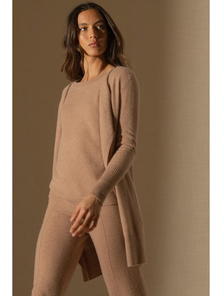 Perfect Cashmere Kaszmirowy kardigan w kolorze beżowym