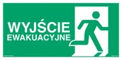 Systemy ekspozycyjne i znaki informacyjne - AC129 WYJŚCIE EWAKUACYJNE W PRAWO, TS - PŁYTA TD FOTOLUMINESCENCYJNA; (400X200MM) - miniaturka - grafika 1